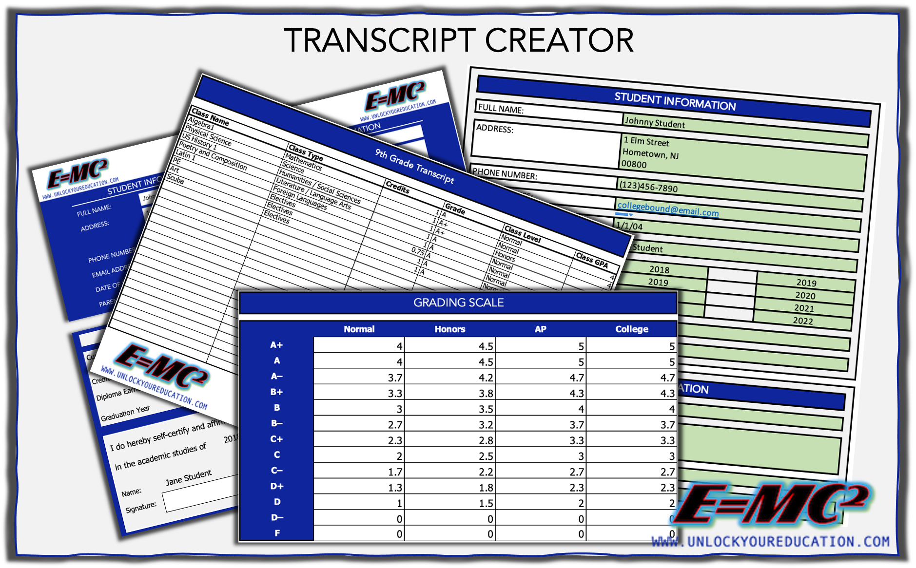 Transcript Design and Builder